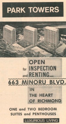 Advertisement in Richmond Review newspaper, November 10, 1972. City of Richmond Archives newspaper collection