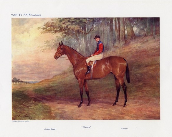 A print of Minoru from Vanity Fair, 1909. (City of Richmond Archives accession 2009 23)